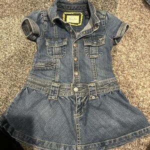 VTG Guess Blue Denim Jacket with Yellow Accents